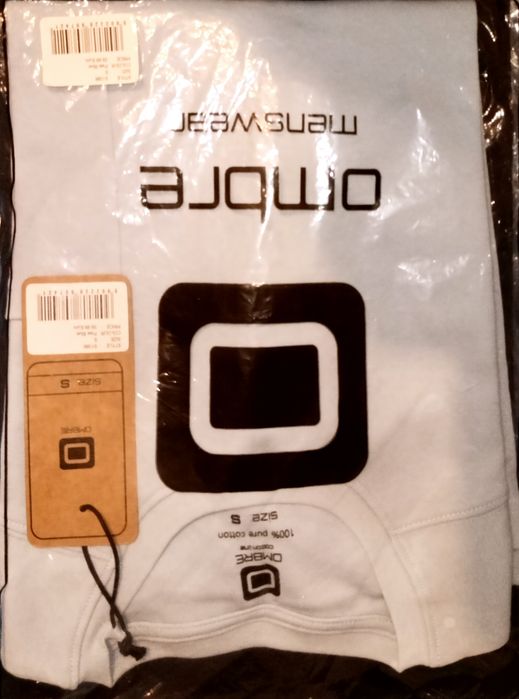 T-shirt męski z kieszonką błękitny rozmiar S