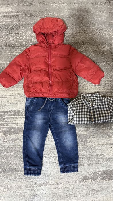 Дитячий брендовий одяг ,курточка,джинси та боді -рубашка(12-18)