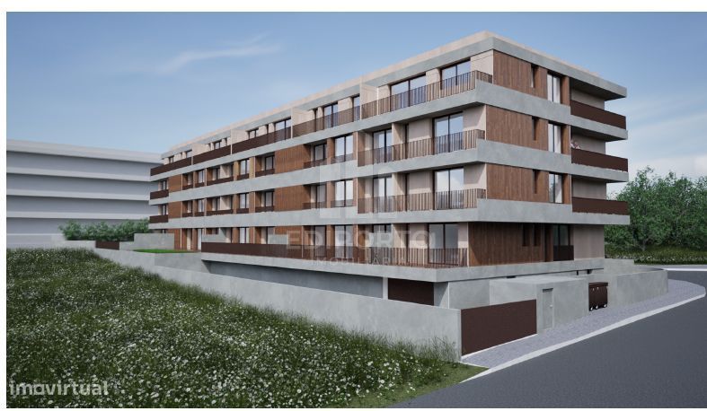 Apartamento  T2 e garagem fechada para 2 carros com áreas amplas e lum