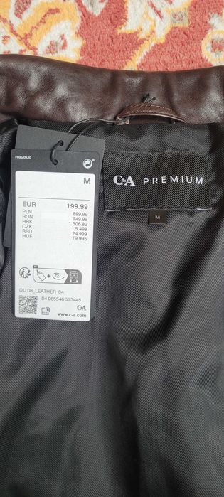 Skórzana kurtka męska rozmiar M, -50% z metki!