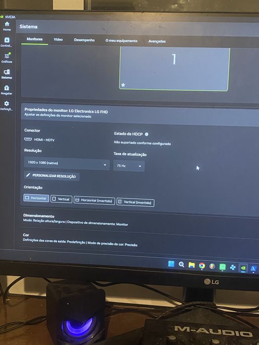 Monitor LG 24” Full HD 75Hz Em Bom Estado