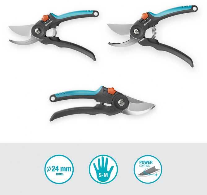 Секатор Gardena PremiumCut flex S-M 24 мм. (12242-20). Новинка 2025.
