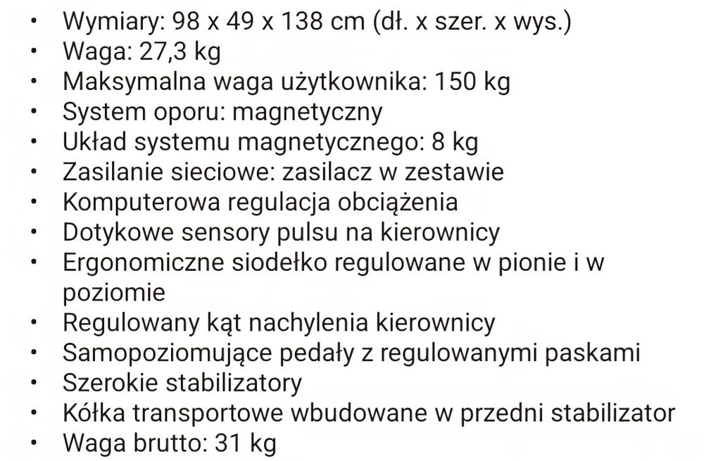 Rower stacjonarny Zipro Flame WN