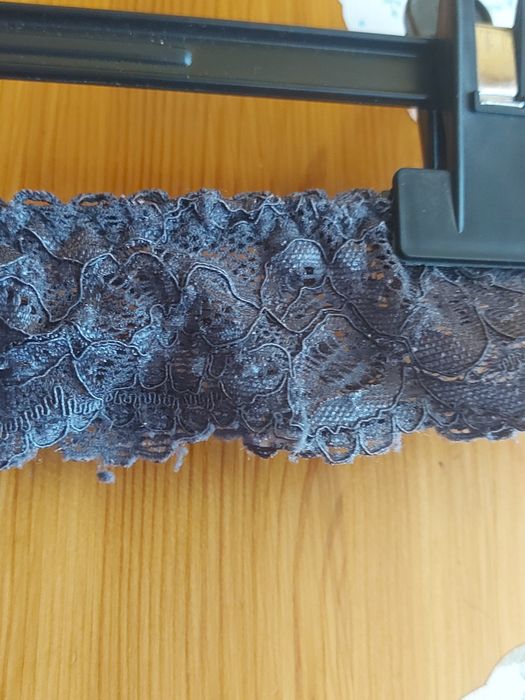 Stringi koronkowe szare damskie  rozmiar S/M