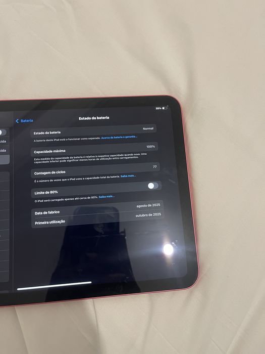 Ipad APPLE ( “11  A16 -128GB- WI-FI - COR DE ROSA )