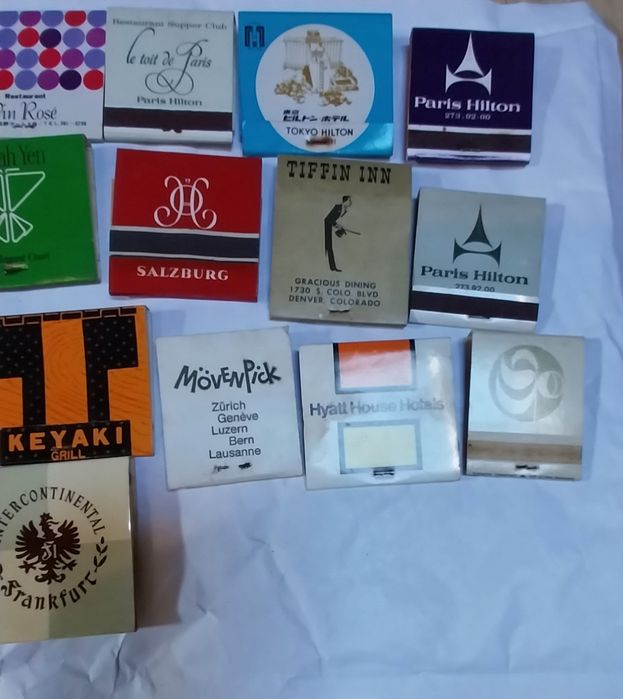 Lote de 17 carteiras de fósforos antigos para coleção