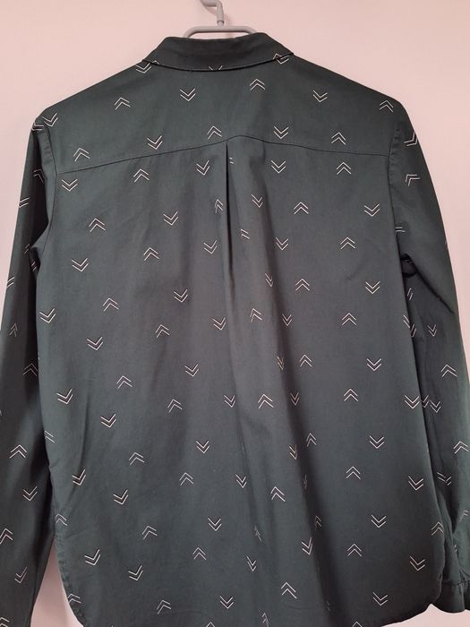 Elegancka świąteczna zielona koszula w choinki- esmara 38