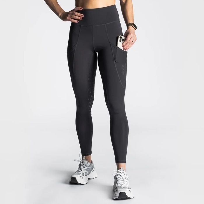 Calças equitação Ophena Riding Tights Half Seat Grey