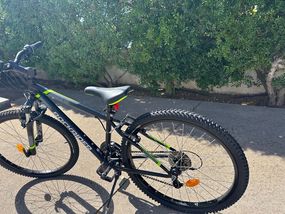 Bicicleta RockRider 8-12 Anos Preta e Verde