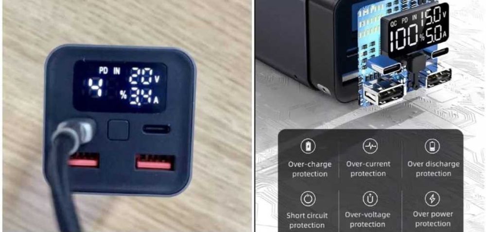 Повербанк 100W 30000 мАч  зарядний пристрій 5A ViaKing LapTop