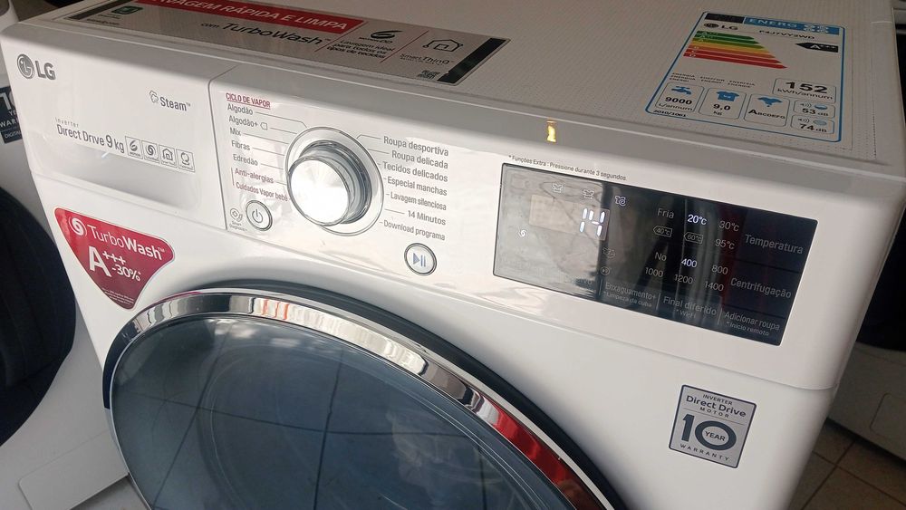 Máquina de lavar roupa LG 9 kg como nova