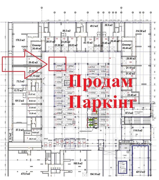 Продам паркомісце. ЖК Чехов, Ірпінь