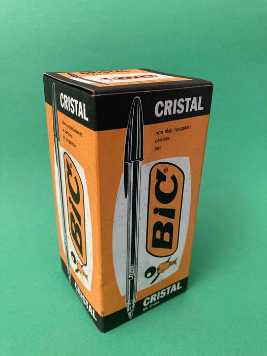 Caixa Com 50 Canetas Bic Cristal Anos 70