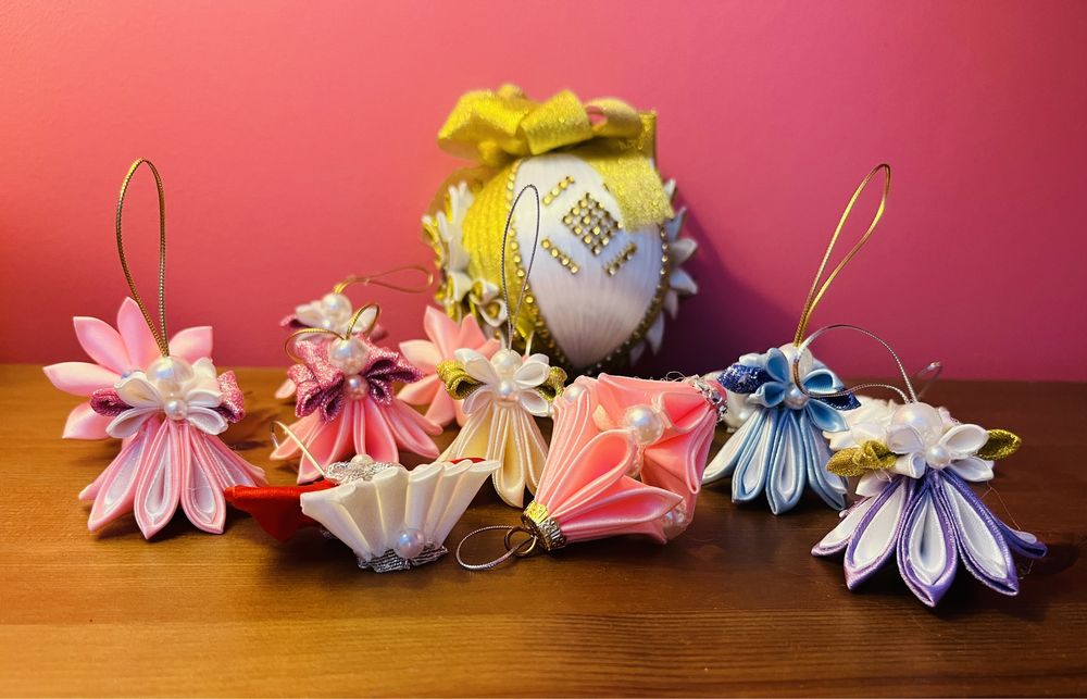 Ozdoby choinkowe ręcznie robione zestaw 14 sztuk