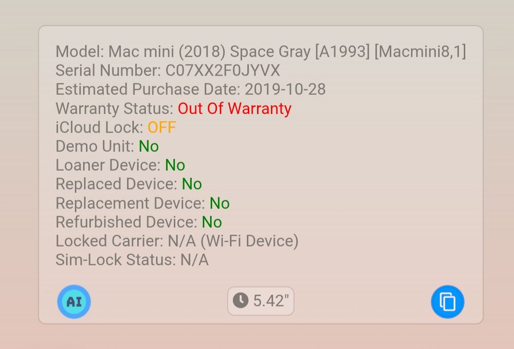 Мини PC Mac Mini 2018 i5-8500B/8 GB/SSD 256 GB