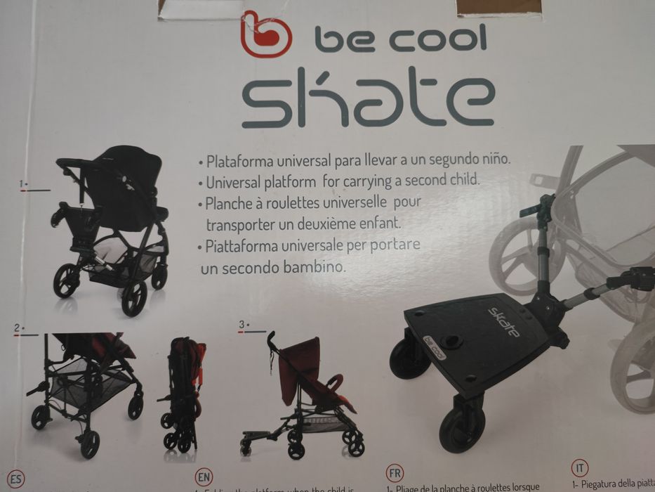 Skate be cool para carrinho de bebê