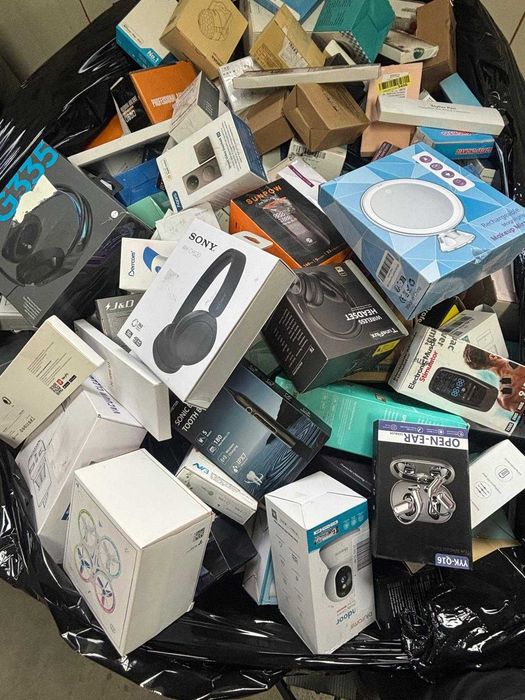 Palety ze zwrotów Amazon od 1000 zł Drobnica elektronika mix gabaryty hurt codzienne dostawy dostawa odbiór 7 dni współpraca