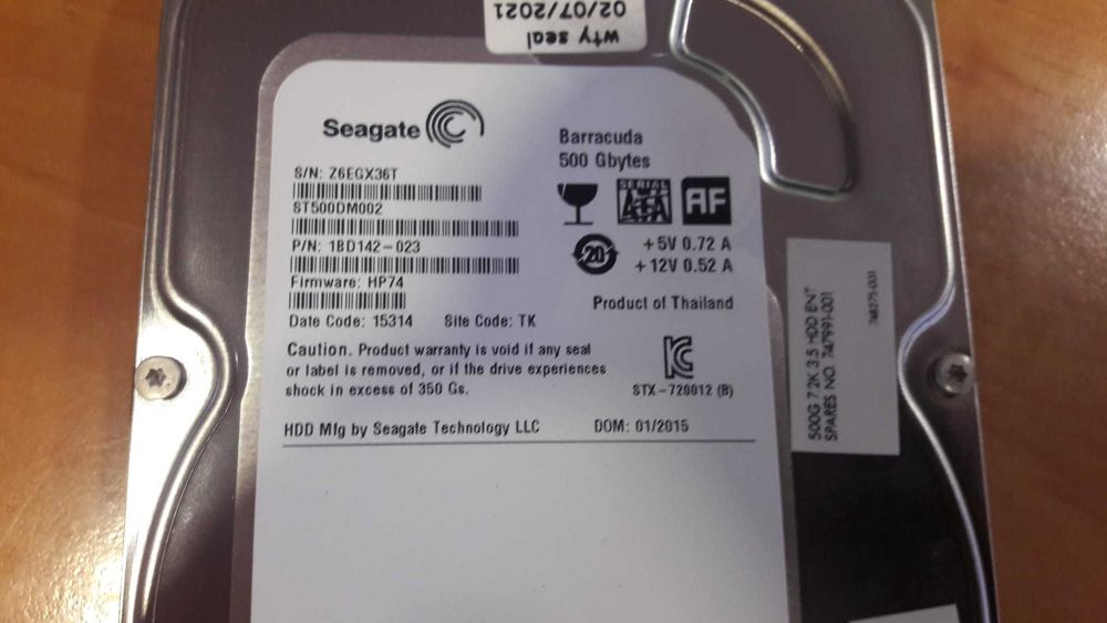 Disco 3.5'' 500GB SATA Seagate