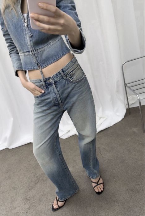 Джинси zara 36р середня посадка