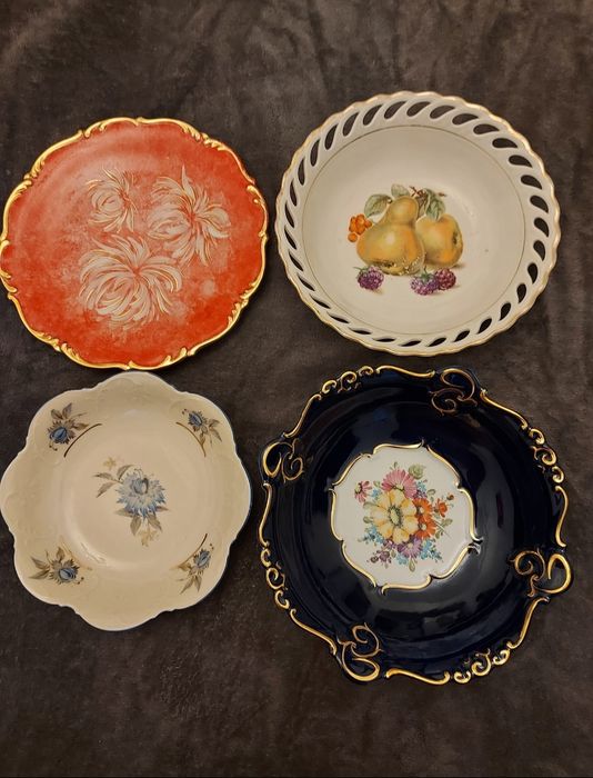 2:15 Блюдо. Винтаж.Ручная роспись. Германия/Рум ы ния.