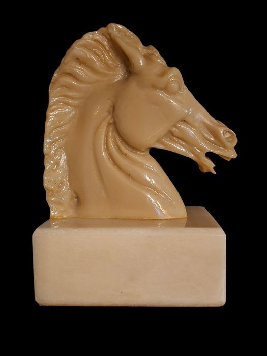 Serra livros ou suporte para livros cabeca de cavalo