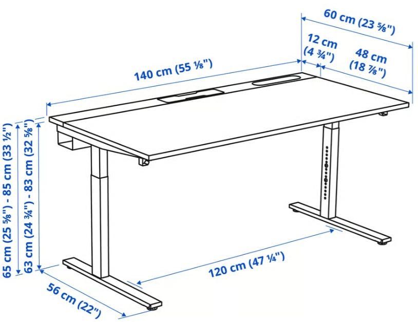 Biurko IKEA 140 x 60 stan BDB