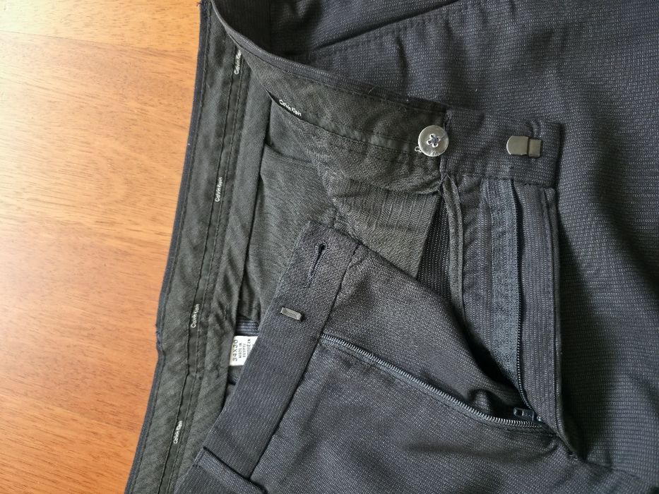 Calças de fato azuis Calvin Klein 34x30 - Novas