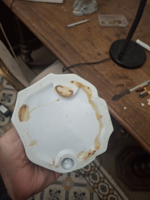 Escultura passaros porcelana