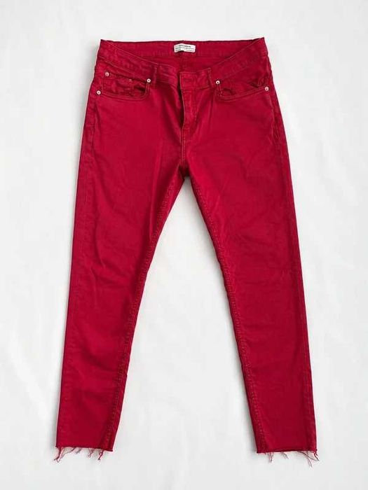 Spodnie Zara Woman Premium Denim Collection czerwone r. 38