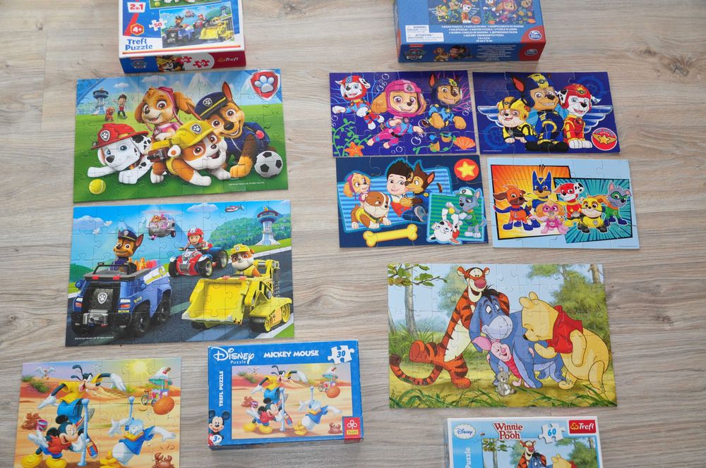 P0333 Puzzle Trefl - Psi patrol, Kubuś Puchatek, Kaczor Donald