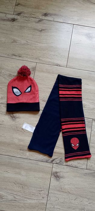 Шапка із пампоном та шарф Людина-павук Спайдермен Spider-man Marvel