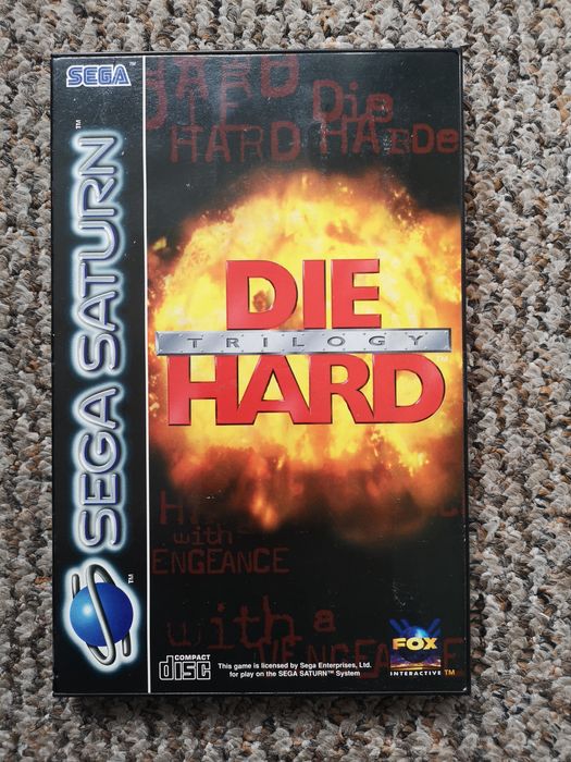 Sega Saturn gra Die Hard Trilogy wersja PAL język angielski