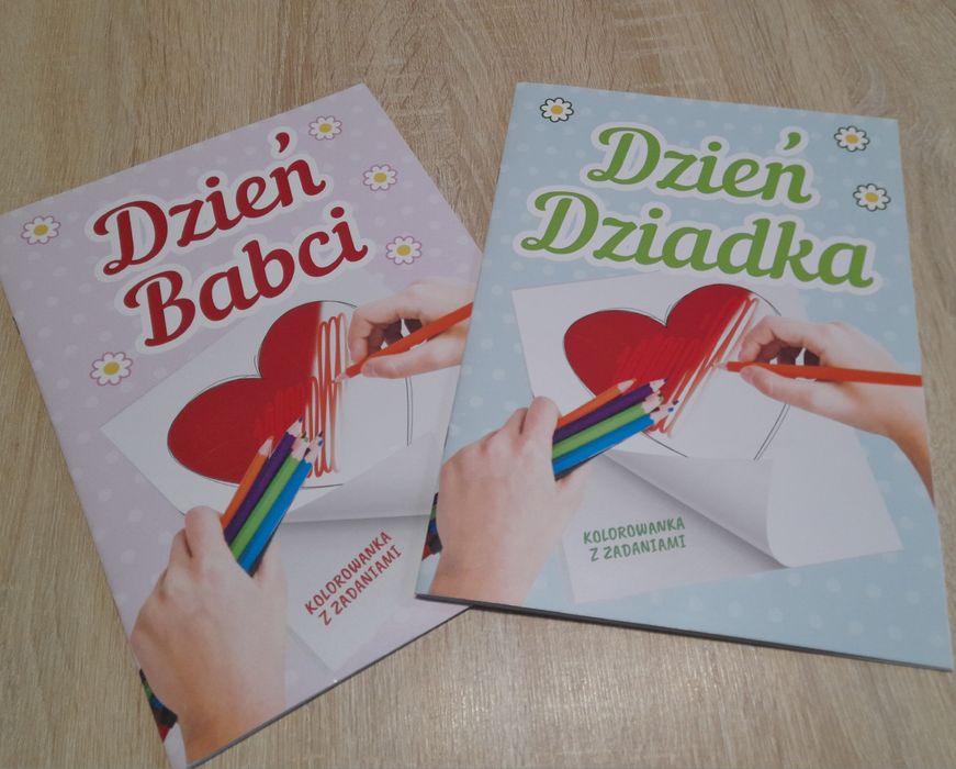 Kolorowanki z zadaniami na dzień babci i dziadka