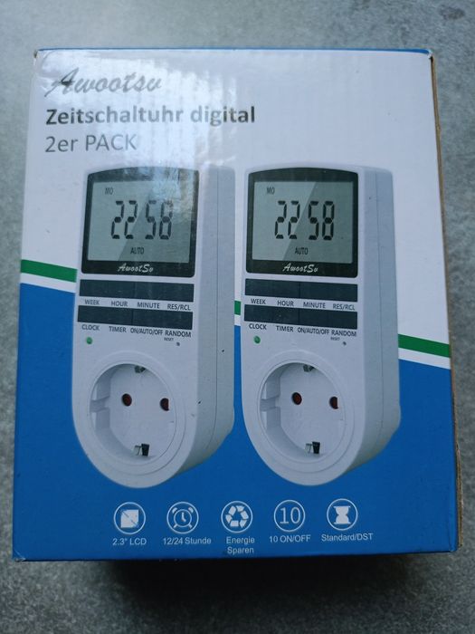 Gniazdo Elektryczne 2  Szt gniazdko czasowo zdalnie sterowane Awootsv