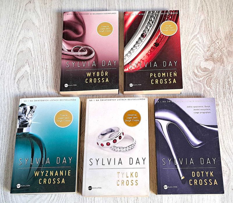 5x Sylvia Day Wyznanie Wybór Dotyk Crossa Płomień Crossa + Tylko Cross