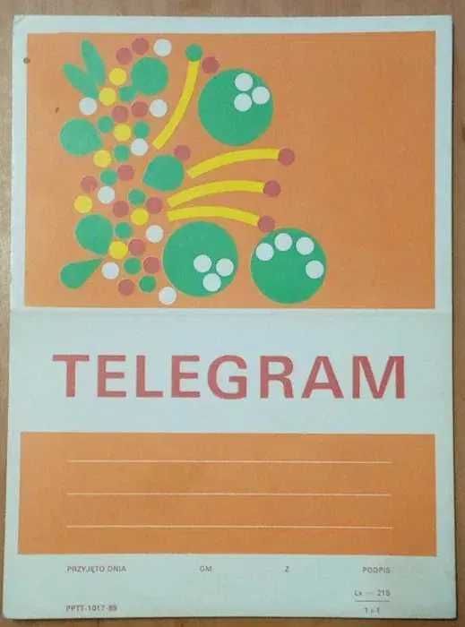 Telegram z czasów PRL