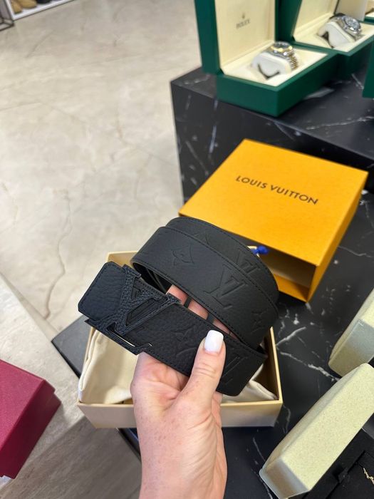 Ремінь Louis Vuitton чоловічий ремень повний комплект бутика шкіряний ремень мужской