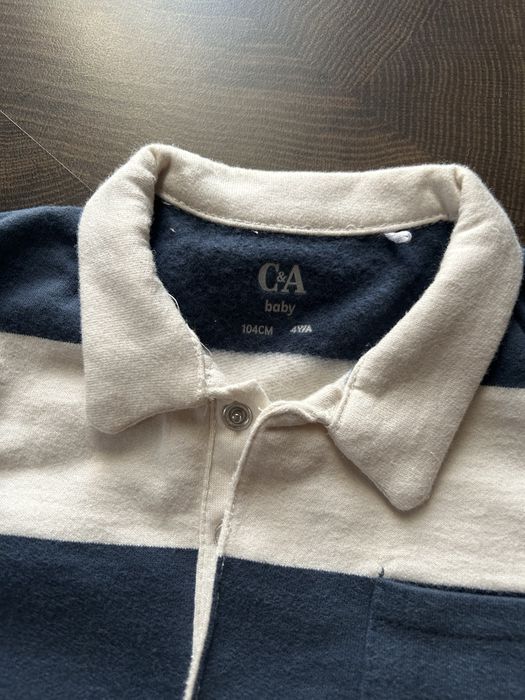 Кофтинка поло тепла 104см 4р в смужку