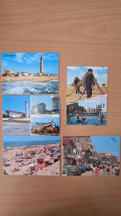 5 postais ilustrados do distrito de Aveiro