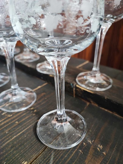 Kieliszki kryształowe do wina Bohemia unikatowe