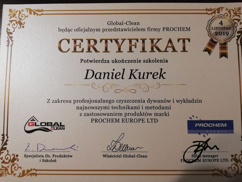 Odkurzacz piorący wynajem 89 zł. Dużo profesjonalnej chemii gratis.