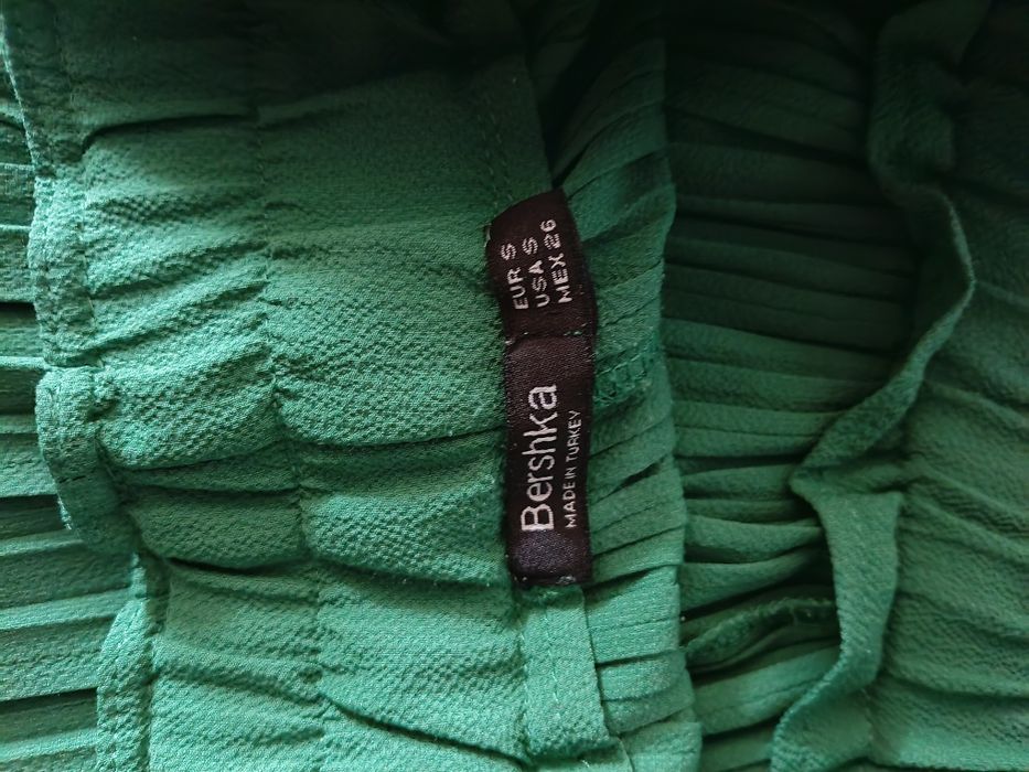 Штани плісе палацо зелені Bershka/штани спідниця