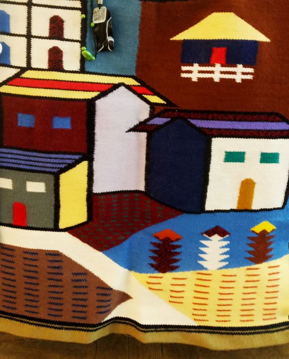 Painel de parede em lã da Colômbia, 60 cm por 1 m