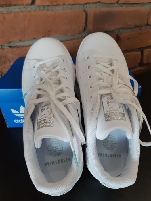 Adidas Stan Smith J nowe sneakersy trampki białe holograficzne 36 2/3