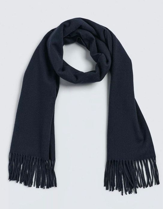 Базовий мʼякий і теплий шарф, ZARA (Іспанія), синій колір