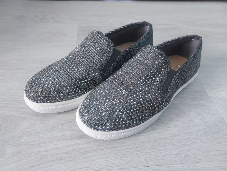 37 buty damskie sneakersy trampki tenisówki błyszczące cyrkoniowe