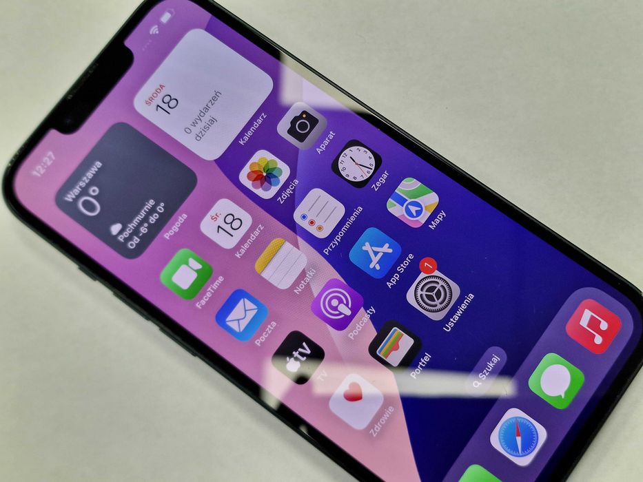 Iphone 13 128GB/ Midnight/ Grade B/ Bat 83%/ Gwarancja + ładowarka