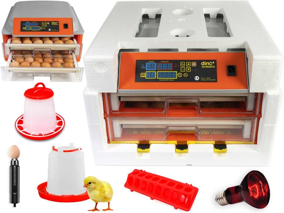 INKUBATOR AUTOMATYCZNY DINO DO 92 JAJ wylęgarka klujnik Instrukcja PL