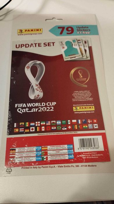 Cromos panini mundial 22 pack substituiçao