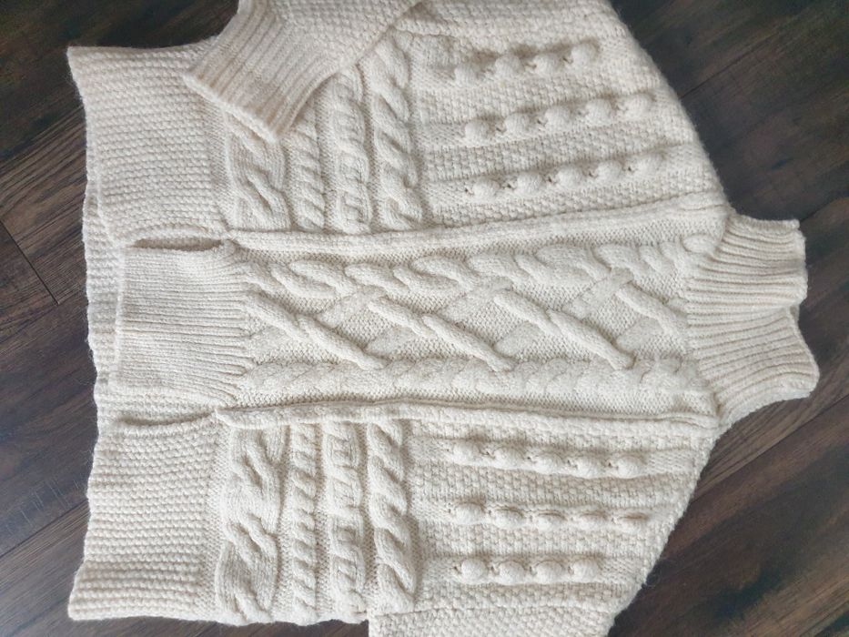 Śliczny sweter oversize 36 ZARA beż